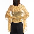 thumbnail image 1 of Lefu Long Sparkly Sequin Sheer Tulle Lace Embroidery Shawl Wrap Scarf Evening Wedding, 1 of 9