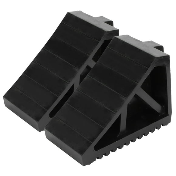 2Pcs 23.5x17.5x11.5cm Car Truck Wheel Tire Chock Stop Block Rubber Curb Ramp with Hand Grip