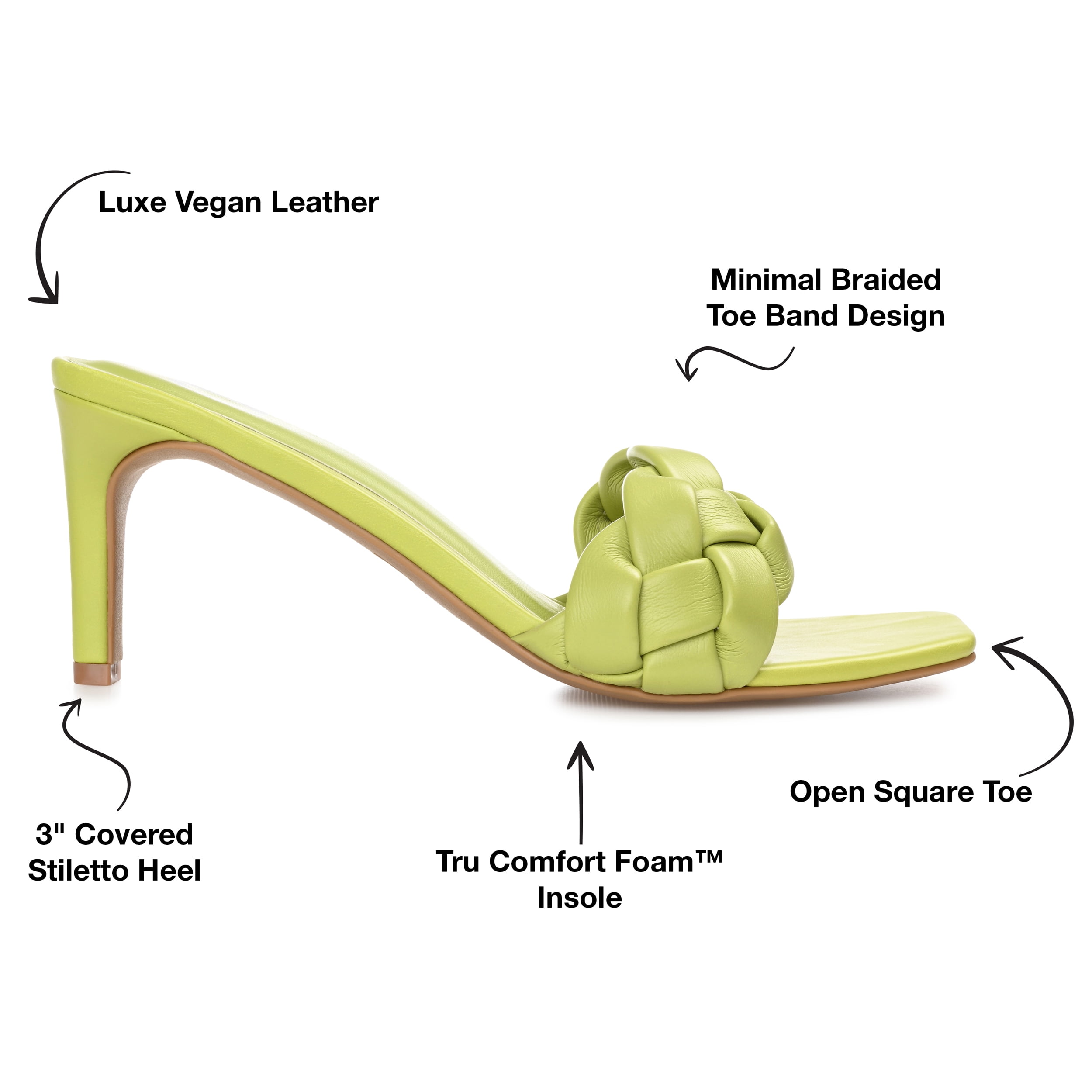 Journee Womens Hattie Open Toe Mid Stiletto Sandals