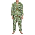 thumbnail image 3 of Salouo Cows And Calves Print Button-Front Long Sleeve Pajama Set for Men, Soft 2Pjs Men's Long Sleeve Sleepwear-Large, 3 of 7