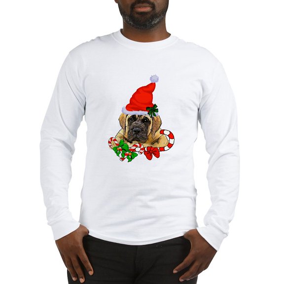 CafePress - English Mastiff Christmas Long Sleeve T Shirt - Unisex Cotton Long Sleeve T-Shirt