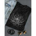 thumbnail image 3 of Beautiful Vintage Lotus Sketch T-Shirt Women -Image by Shutterstock, Female XX-Large, 3 of 4