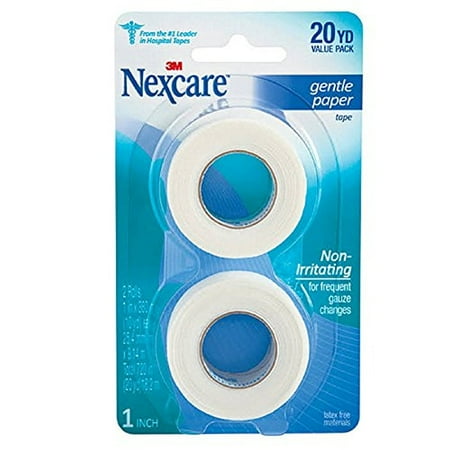 Nexcare First Aid Gentle Paper Tape 1'' X 10 Yrds (12 rolls)