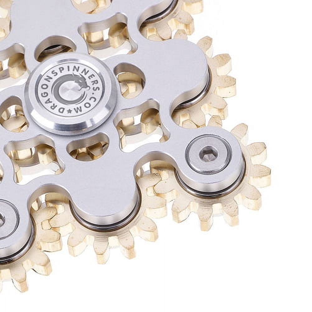 G9 Nine-Bearing Gear Metal Fidget Spinner – Maximum Spin Time – Precision Engineered – Smooth & Silent Rotation – Ultimate Stress Relief & Focus Tool