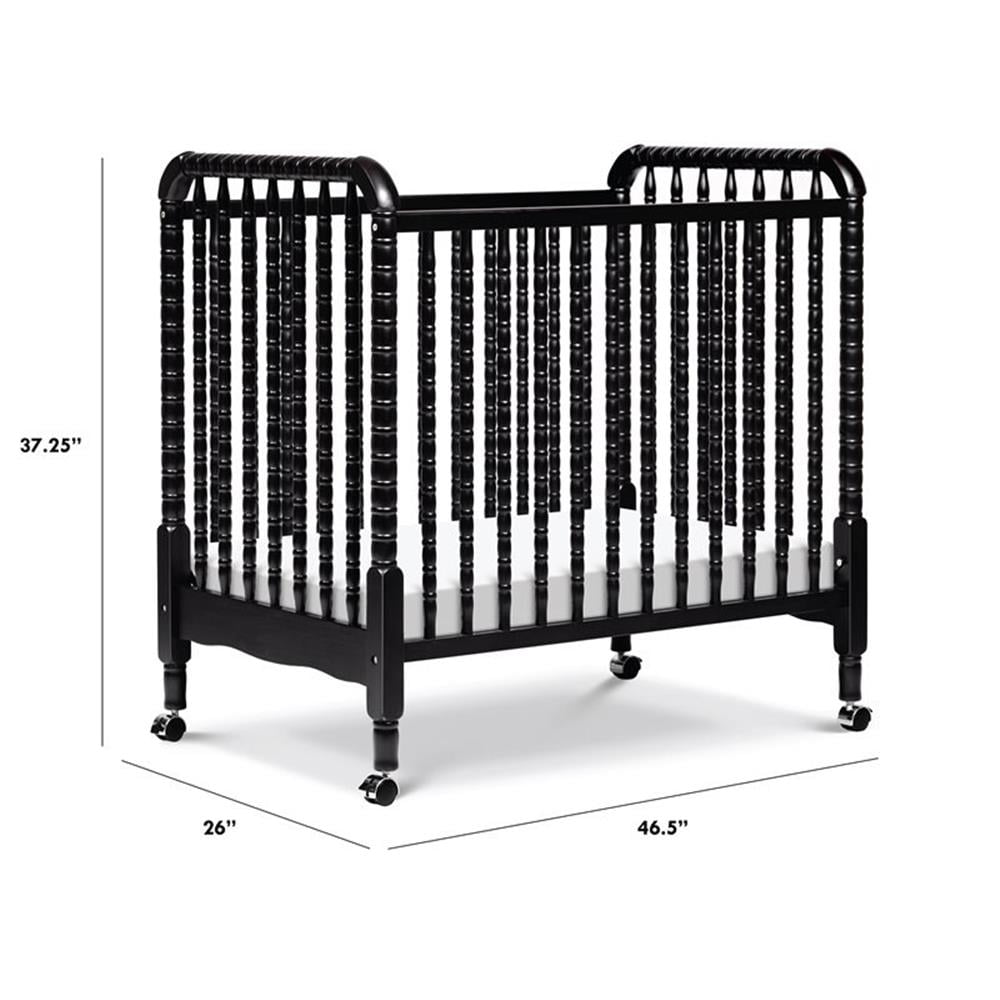 DaVinci Jenny Lind 3-in-1 Convertible Mini Crib in Ebony