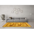 thumbnail image 3 of Ahgly Company Machine Washable Indoor Rectangle Abstract Yellow Contemporary Area Rugs, 8' x 12', 3 of 4