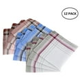 thumbnail image 3 of Tzgsonp Men's Cotton Handkerchiefs 12 pcs 100% Pure Cotton Pocket Square Hankies/Pocket Handkerchiefs For Men 15 x 15 inch, 3 of 5