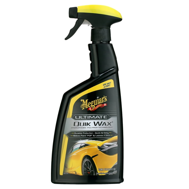 Meguiar's Ultimate Waterless Wash & Wax Kit - Quick and Easy Car Cleaning with Long-Lasting Protection for An Eco-Friendly Car Care Solution in One