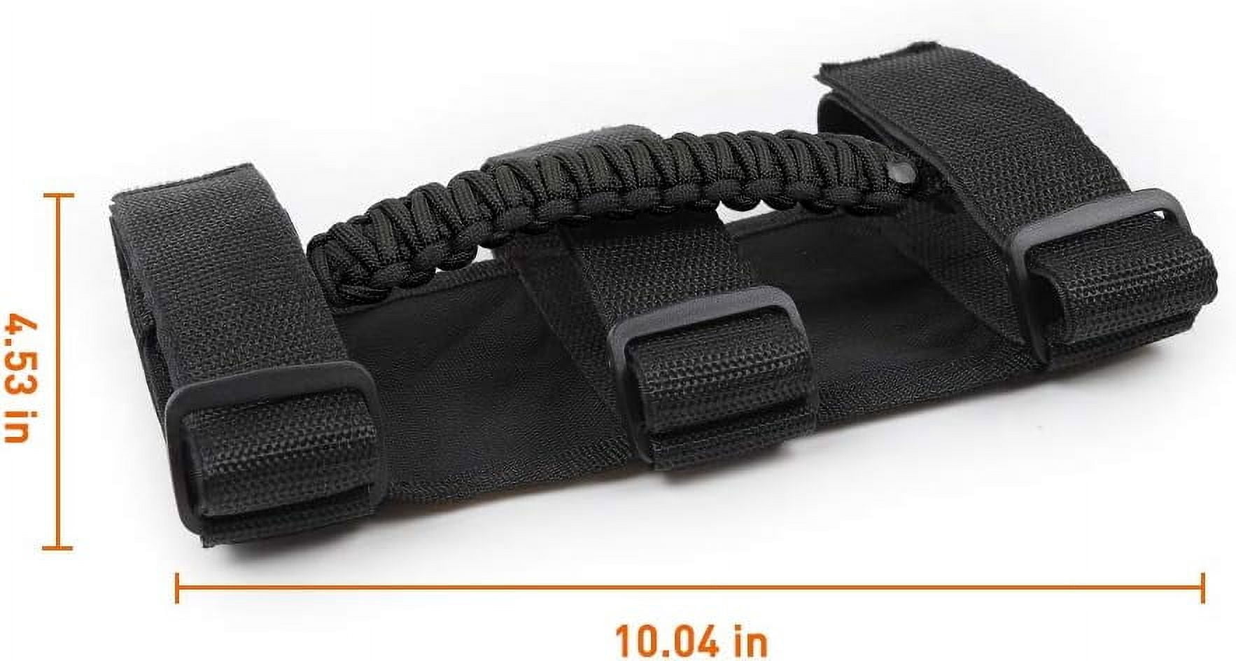 4 x Roll Bar Grab Handles Grip Handle for Jeep Wrangler YJ TJ JK JL & Gladiator JT 1955-2023, Interior Accessories, Black
