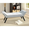 thumbnail image 1 of Skyline Decor White Faux Leather Upholstered Large Ottoman Seating Bench, 1 of 5
