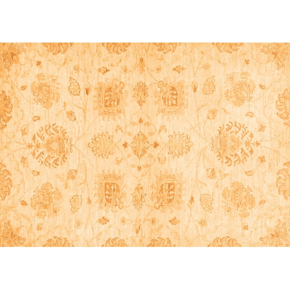 Ahgly Company Indoor Rectangle Abstract Orange Modern Area Rugs, 8' x 10'
