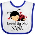 thumbnail image 3 of Inktastic Loved by My Nana Grandchild Boys or Girls Baby Bib, 3 of 4