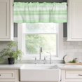 thumbnail image 2 of Valances for Windows, Green Ombre Light Filtering Window Treatment Valances for Living Room/Bedroom/Bathroom Windows, Modern Gradient Abstract Art 42"x 12" Rod Pocket Kitchen Curtains, 2 of 9