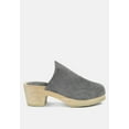 thumbnail image 2 of DARCIE Grey Suede Clogs, 2 of 6