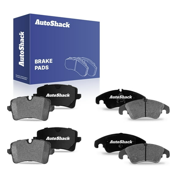 AutoShack Front & Rear Ceramic Brake Pad Set Replacement for 2012-2017 Audi A6 Quattro 2012-2018 Audi A6 8-PC