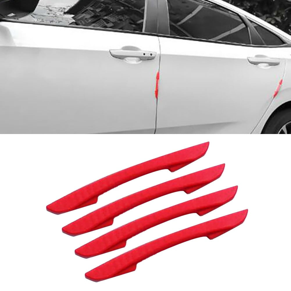 4pcs Red Car Door Edge Scratch Anti 