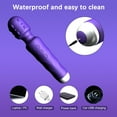 thumbnail image 2 of Centerel Wand Massager Personal Body Massager with 8 Speeds 20 Vibration Modes,Purple, 2 of 9