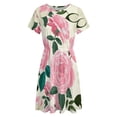 thumbnail image 4 of Floral Women's Dress Short Sleeve Summer Sundress Summer Women Clothes, 4 of 7