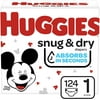 Huggies Snug & Dry Diapers, Size 1, 124 Ct