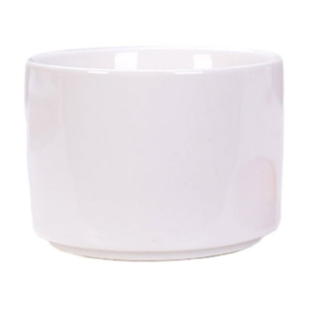 Injueey 6x Macetas De Porcelana Blancas Simples Y Duraderas Blancas Para Varias Plantas Delicadas Y Suaves Para Un Mejor Manejo Jardín y Patio Maceta de porcelana blanca
