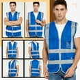 thumbnail image 4 of Toptie Class 2 High Visibility Zipper Front Safety Vest With 9 Pockets and Reflective Strips, Meets ANSI/ISEA Standards-Green-M, 4 of 7