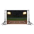 thumbnail image 3 of ABPHOTO 7x5ft Baseball Field Backdrop Stadium Forest Trees Shining Lights Green Grassland Backdrops for Photography Playground Night View Sports Theme Photo Background Kids Adults Studio Props, 3 of 4