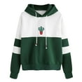 thumbnail image 2 of Munlar Womens Cardigan Sweaters,Fashion Women Casual Hooded Slim-fit Cactus Print Sweater Coat, 2 of 3