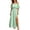 *Mint Green, variant on Women's Off Shoulder Ruffle Short Sleeve Smocked High Slit Maxi Dress,Beach Wedding Guest Vacation Dress Pink,Women's Plus XXL
