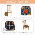 thumbnail image 4 of Pioneer Flower Seat Covers for Dining Room Chairs Set Of 4,Stretch Printed Washable Chair Seat Cover with Elastic Ties and Button,Removable Waterproof Couch Cushion Covers, 4 of 6