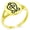 Gold, variant on Stainless Steel Aztec Power of Love Rune Minimalist Oval Top Polished Statement Signet Ring