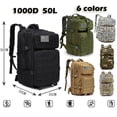 thumbnail image 3 of Mochila militar al aire libre 50L, deportes tácticos, camping, senderismo, mochila de nylon, impermeable, pesca, caza, bolsa, 3 of 5