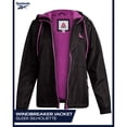 thumbnail image 3 of Reebok Womens Rain Jacket Lightweight Water-Resistant Windbreaker for Women with Adjustable Hood, 3 of 7