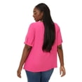 thumbnail image 2 of Dorothy Perkins - Blusa Manga Enrollada para Mujer (Rosa), 2 of 3
