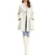thumbnail image 2 of Abrigo elegante Allegra K para mujer, abrigo largo con cinturón y cuello chal, talla XL, blanco, 2 of 6