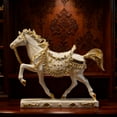 thumbnail image 4 of Steadline Resin Galloping Horse Figurine - Elegant Home Office Decor with Wealth Symbolism for Living Room Desk and Shelf Display to Create Positive Energy During Holiday Season, 4 of 5