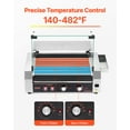 thumbnail image 4 of VEVOR Hot Dog Roller, 18 Hot Dog 7 Rollers, Stainless Steel Sausage Grill Cooker, 1050W Commercial Hot Dog Machine with Dual Temp Control, Cover, Side Storage Box, Removable Shelf & Oil Drip Tray, 4 of 10
