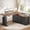 Black+Brown, variant on Farmhouse L Shaped Standing Desk with 2 Storage Drawers, Height Adjustable Computer Desk from 28.7 to 46.8inches, Home Office Desk