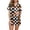 Black, variant on WTOBBY Ladies' Halloween Printed Pajama Set Loose Fit Casual Short Sleeve Top & Elastic Waist Shorts Two-Piece Sleepwear Comfortable Loungewear Home Outfit,Black L