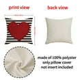 thumbnail image 4 of romoty Valentine's Day Heart Pillowcase 18" x 18" Decorative Cushion Cover 1pc Romantic Throw Pillow Shell Festive Decoration for Sofa Couch Bed and Anniversary Gift, 4 of 5