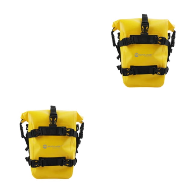 Soidarity Bolsa impermeable para montar en motocicleta con múltiples correas Bolsa lateral de liberación rápida resistente al desgaste de un amarillo 8L 2Conjunto