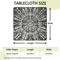 thumbnail image 2 of Black Tie Dye Pattern Square Fitted Tablecloth with Elastic Edge,Square Table Cover,Washable Elastic Table Cover for Home Kitchen Party Decor 34"x34", 2 of 6