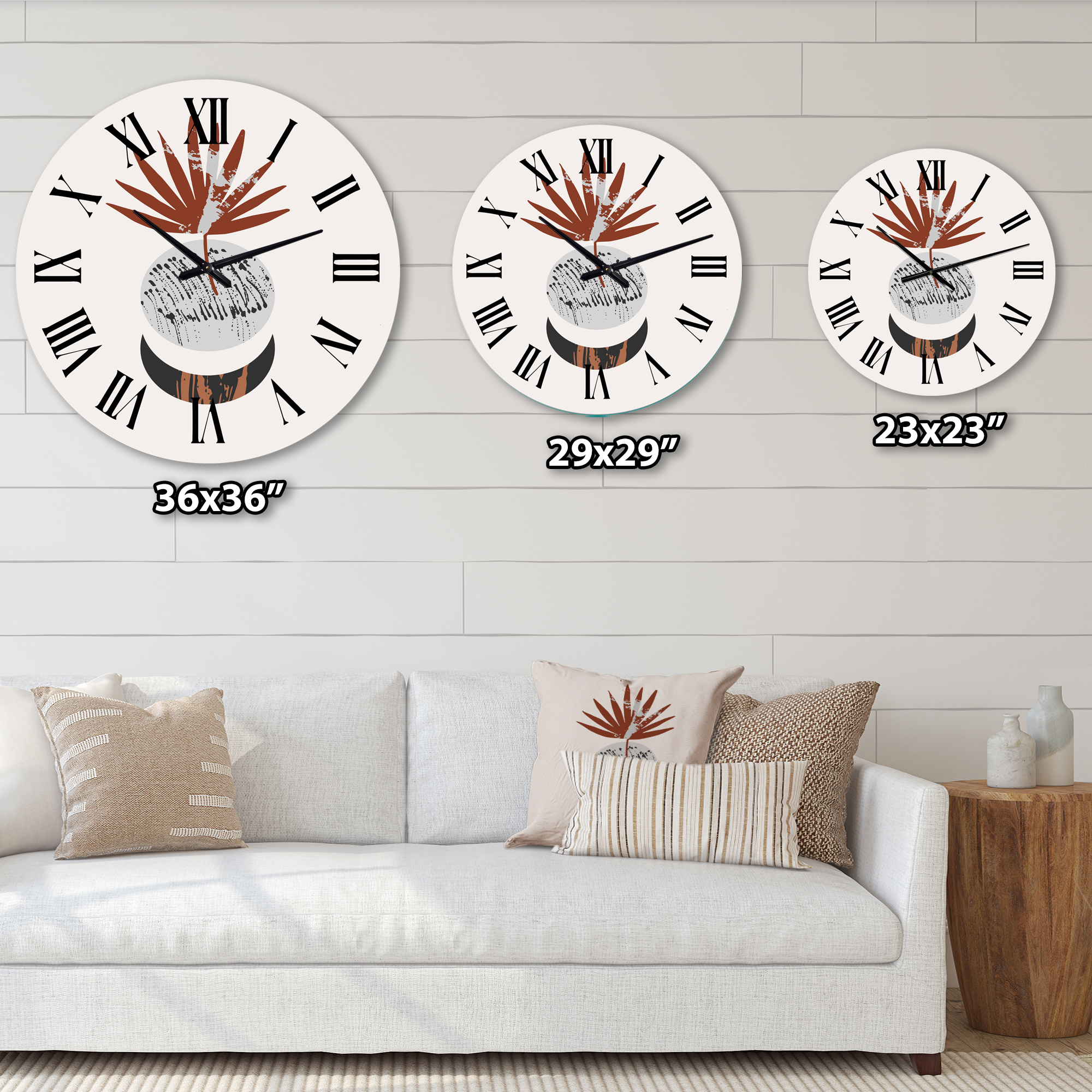 Designart 1 in Modern,Contemporary Wall Clock