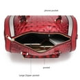 thumbnail image 2 of Eleanor Faux Crocodile-Embossed Vegan Leather Womens Satchel by Mia K, 2 of 13