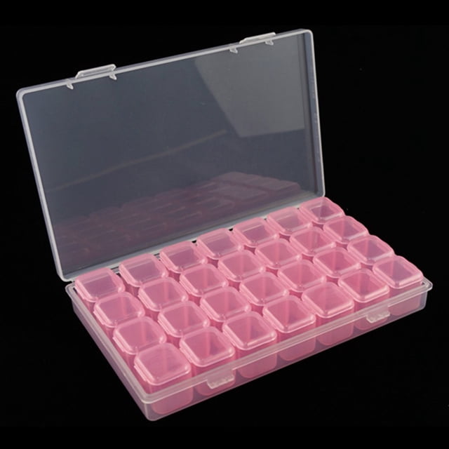 5D Jewelry Box Organizer Box Storage Case Diy Painting Drill Rhinestone Bead 56 Grid Transparent Container