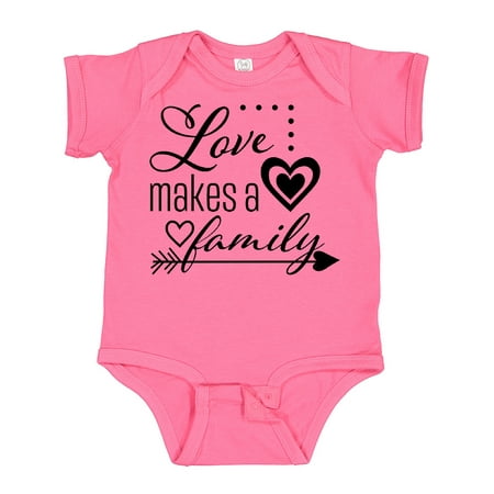 

Inktastic Love Makes a Family- Hearts and Arrow Gift Baby Boy or Baby Girl Bodysuit