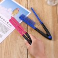thumbnail image 3 of 2 piezas de cepillo de pelo XCF peine alisador en V azul y rosa, 3 of 4