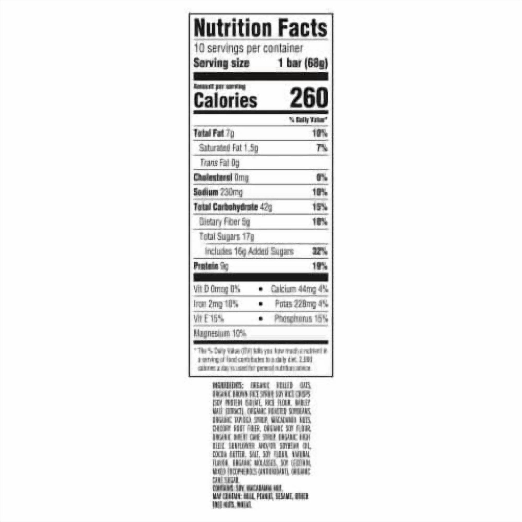 CLIF BAR White Chocolate Macadamia Nut Energy Bars 10 ct - Pack of 2