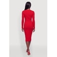 thumbnail image 3 of Women's Double Rhinestone Bow Keyhole Midi Dress, 3 of 3