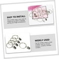 thumbnail image 4 of 30pcs Curtain Clip Metallic Curtains Hooks for String Lights Shower Curtain Hooks Black Curtain Pole Rings Circular Shower Curtain Metal Roman Blind Rings Clamps for Curtain, 4 of 4