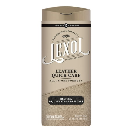 Lexol Leather Quick Care Wipes, 28-Count Pack of Leather Care Wipes